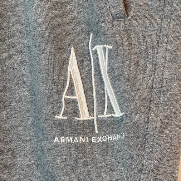 Armani Exchange Gray Athletic Shorts with Elastic Waistband - Picture 3 of 6